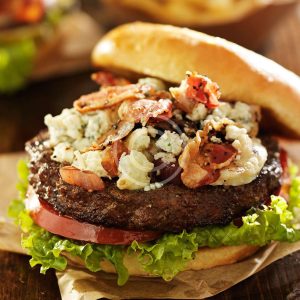 Juicy cheese burger
